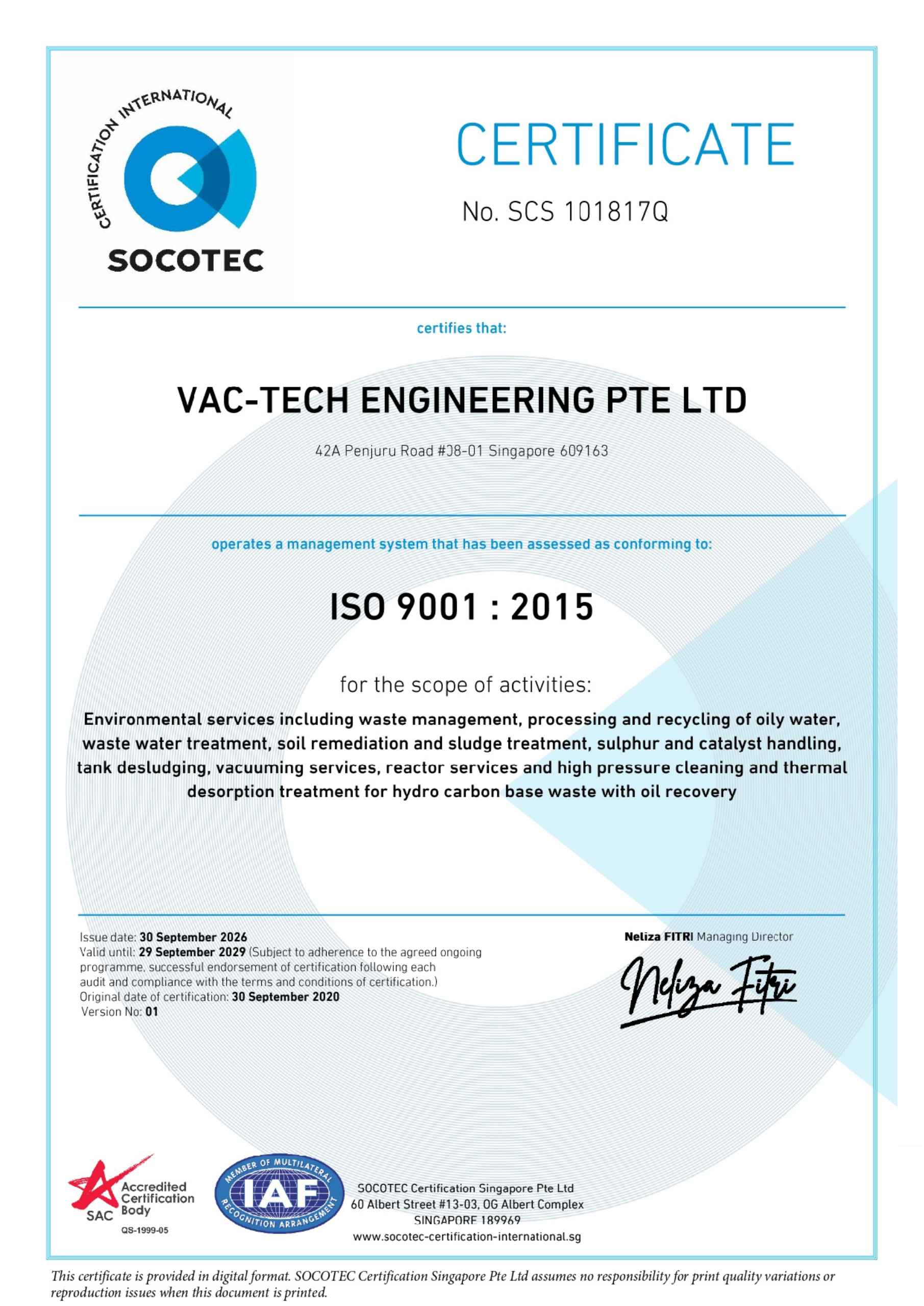 ISO 9001-2015 Certification